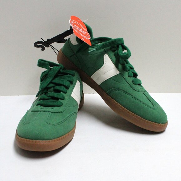 Wonder Nation Other - Wonder Nation Boy's Green & White Lace Up Non Marking Sneaker Tennis Shoes